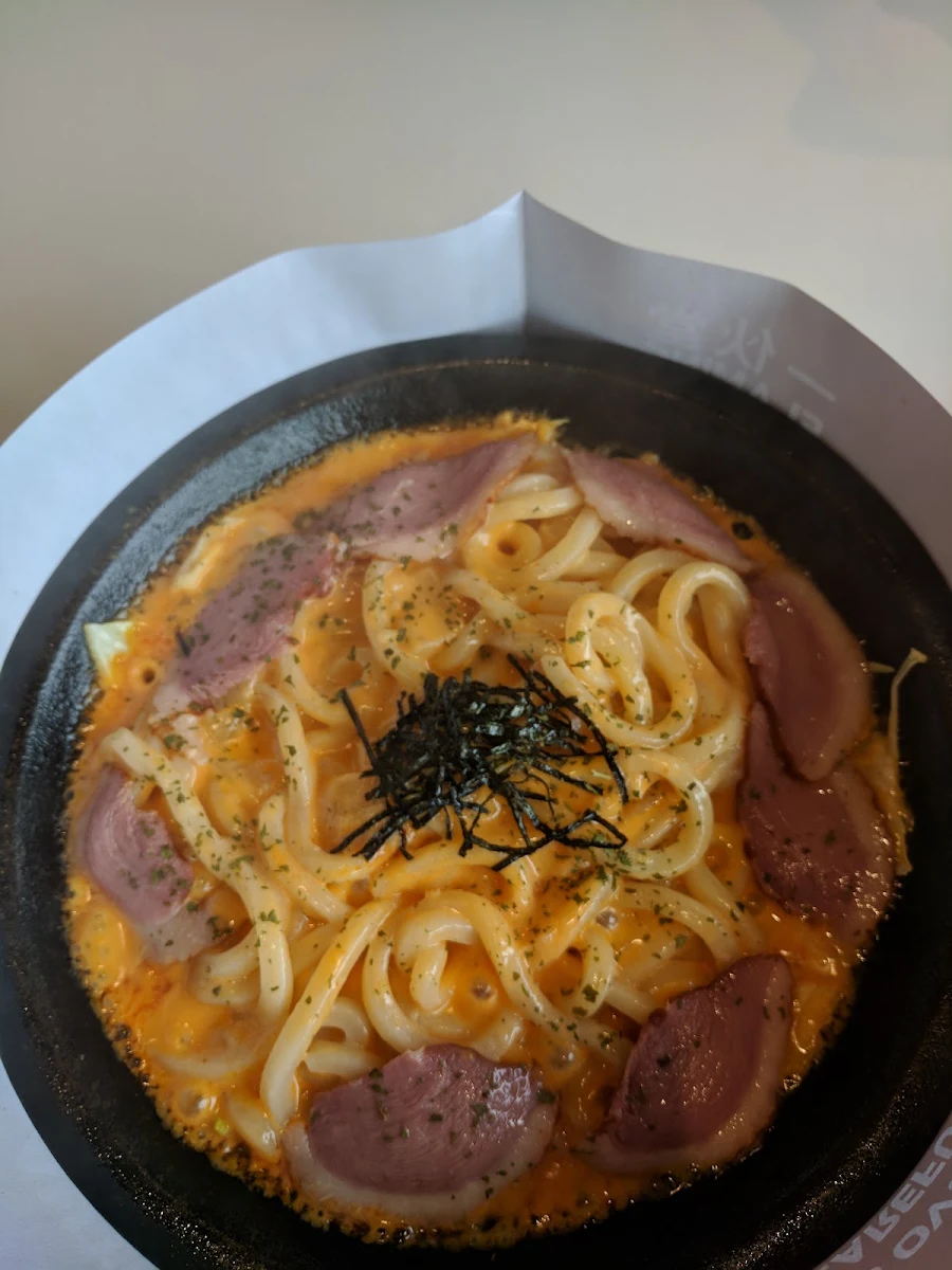 spicy mentaiko beef udon 辣明太子牛肉烏冬, Flaming Kitchen 一伙堂（Scarborough）